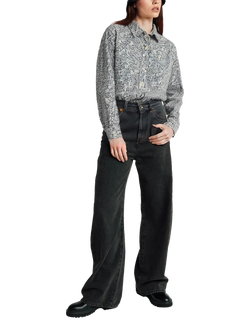 Benetton Cotton Regular Fit Floral Shirt, Cream - view 2, Cream