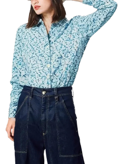 Benetton Cotton Regular Fit Floral Shirt, Multi, Multi