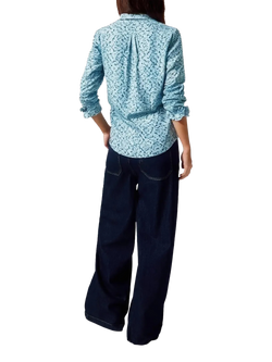 Benetton Cotton Regular Fit Floral Shirt, Multi - view 2, Multi