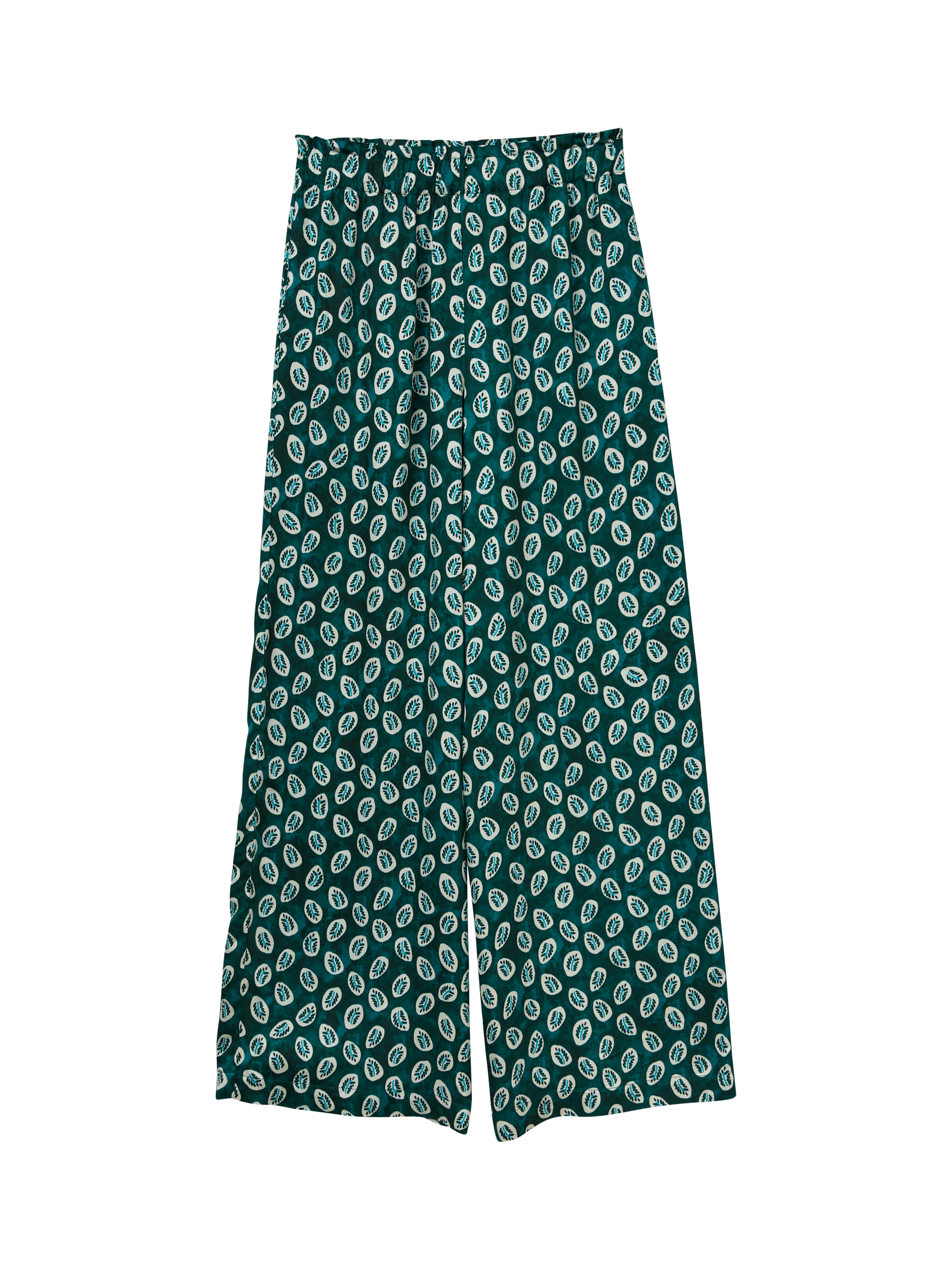 Product image 4 of 5, which shows Benetton Abstract Ankle Fit Trousers, Green, XS