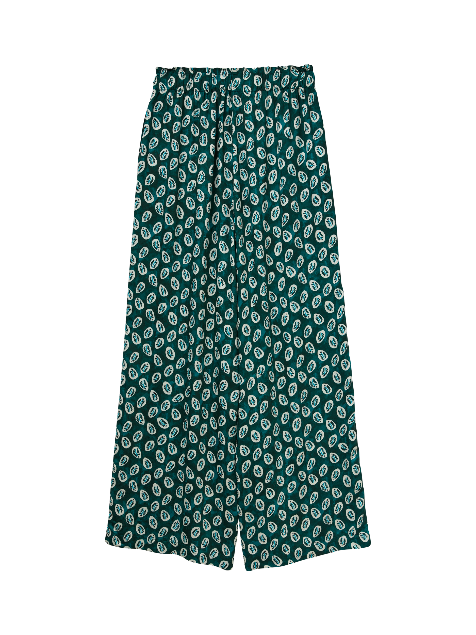 Product image 5 of 5, which shows Benetton Abstract Ankle Fit Trousers, Green, XS