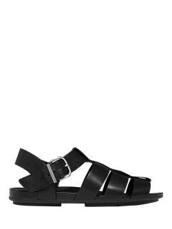 FitFlop Gracie Leather Fisherman Sandals, Black, Black