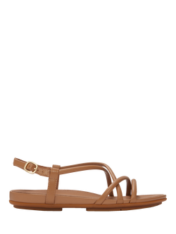 FitFlop Gracie Leather Strappy Sandals, Tan, Tan