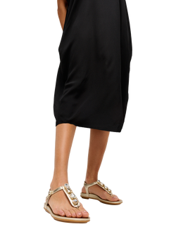 FitFlop Gracie Ultra-Jewel Leather T-Bar Sandals, Platino - view 2, Platino