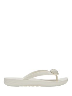 FitFlop iQushion Glossy Flip Flops, Cream