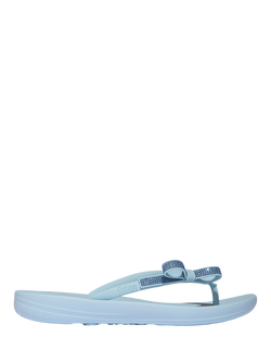 FitFlop iQushion Glitz Bow Flip Flops, Blue, Blue