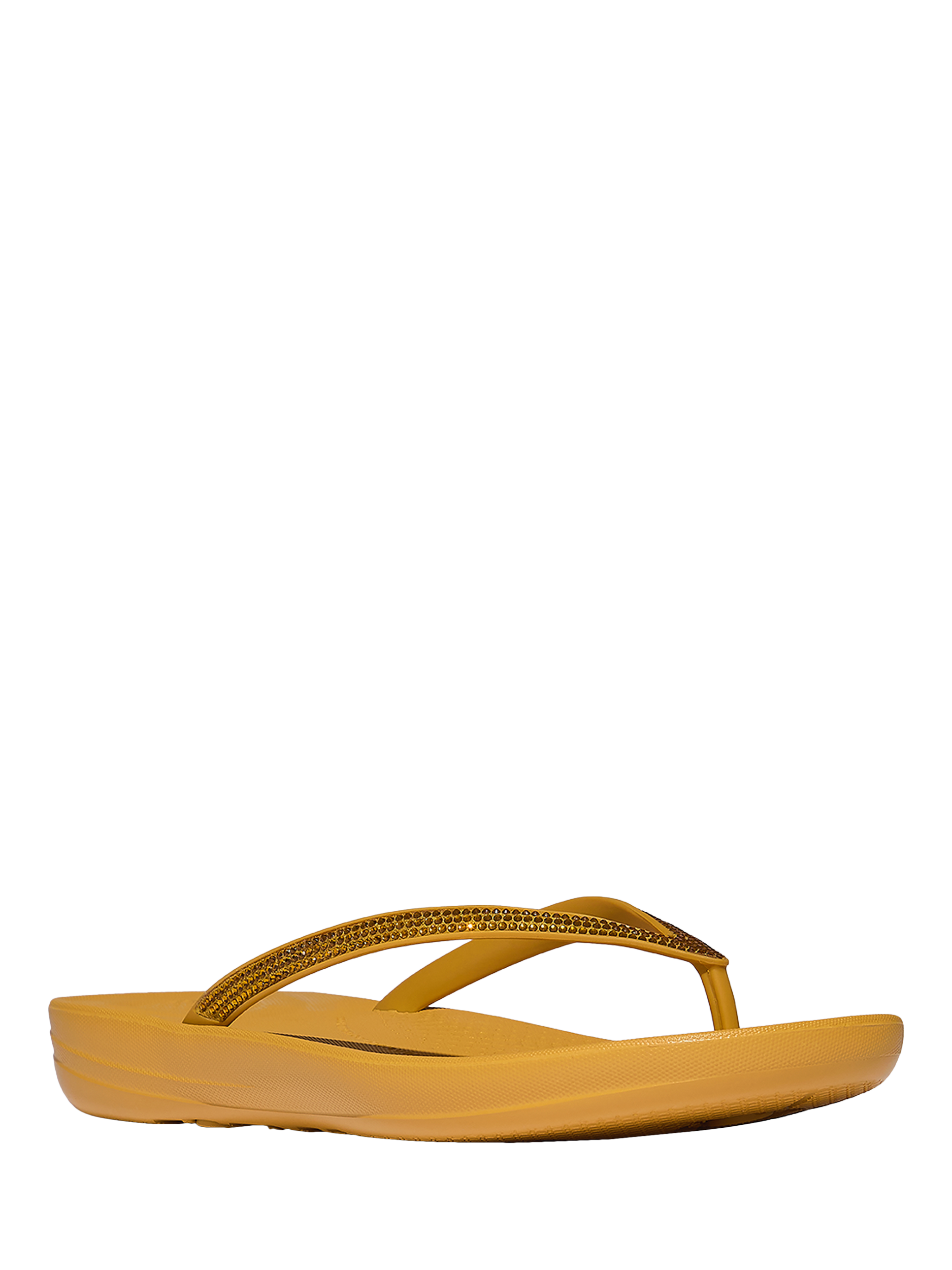 Product image 3 of 5, which shows FitFlop IQushion Sparkle Flip-Flops, Turmeric, 3