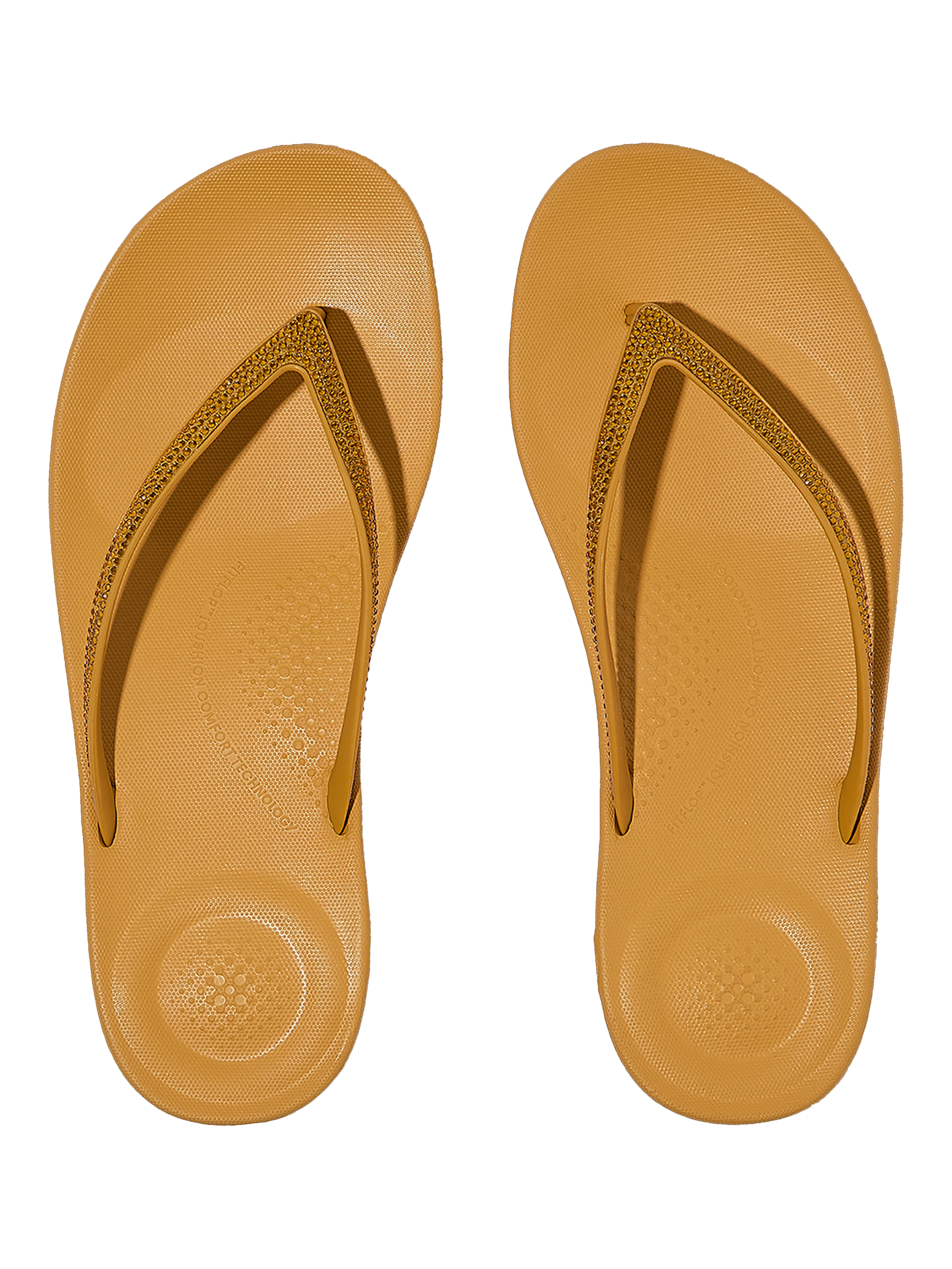 Product image 5 of 5, which shows FitFlop IQushion Sparkle Flip-Flops, Turmeric, 3