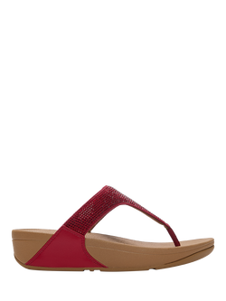 FitFlop Lulu Glitter Flip Flops, Burnt Berry, Burnt Berry