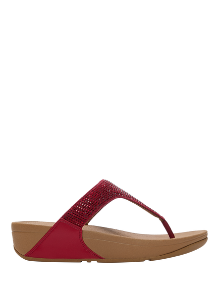 FitFlop Lulu Glitter Flip Flops, Burnt Berry, Burnt Berry