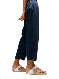 FitFlop Lulu Glitter Flip Flops, Steeled Silver - view 2, Steeled Silver