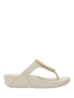FitFlop Lulu Marbled Stone Toe Post Sandals, Beige, Beige