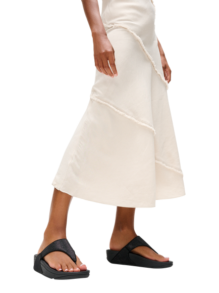 FitFlop Lulu Crinkled Shimmer Toe-Post Sandals - view 2, Black