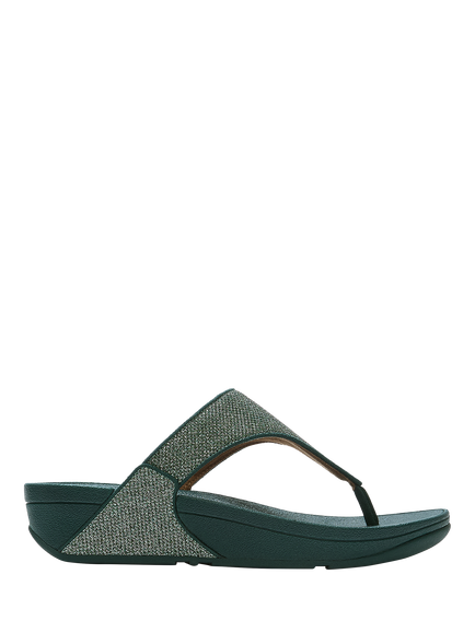 FitFlop Lulu Shimmer Toe Post Sandals, Deep Ocean, Deep Ocean