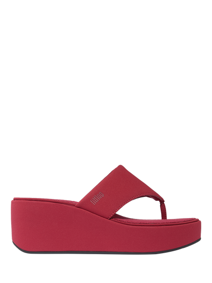 FitFlop PlatFForms Wedge Toe Post Sandals, Red, Red