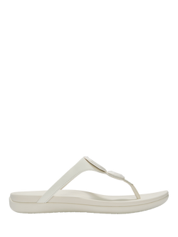 FitFlop Solay Glossy Disc Toe Post Sandals, Cream