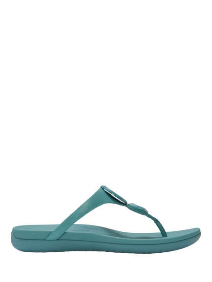 FitFlop Solay Glossy Disc Toe Post Sandals, Teal