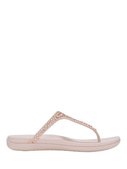 FitFlop Solay Mixed Crystal Toe Post Sandals, Nude Rose, Nude Rose