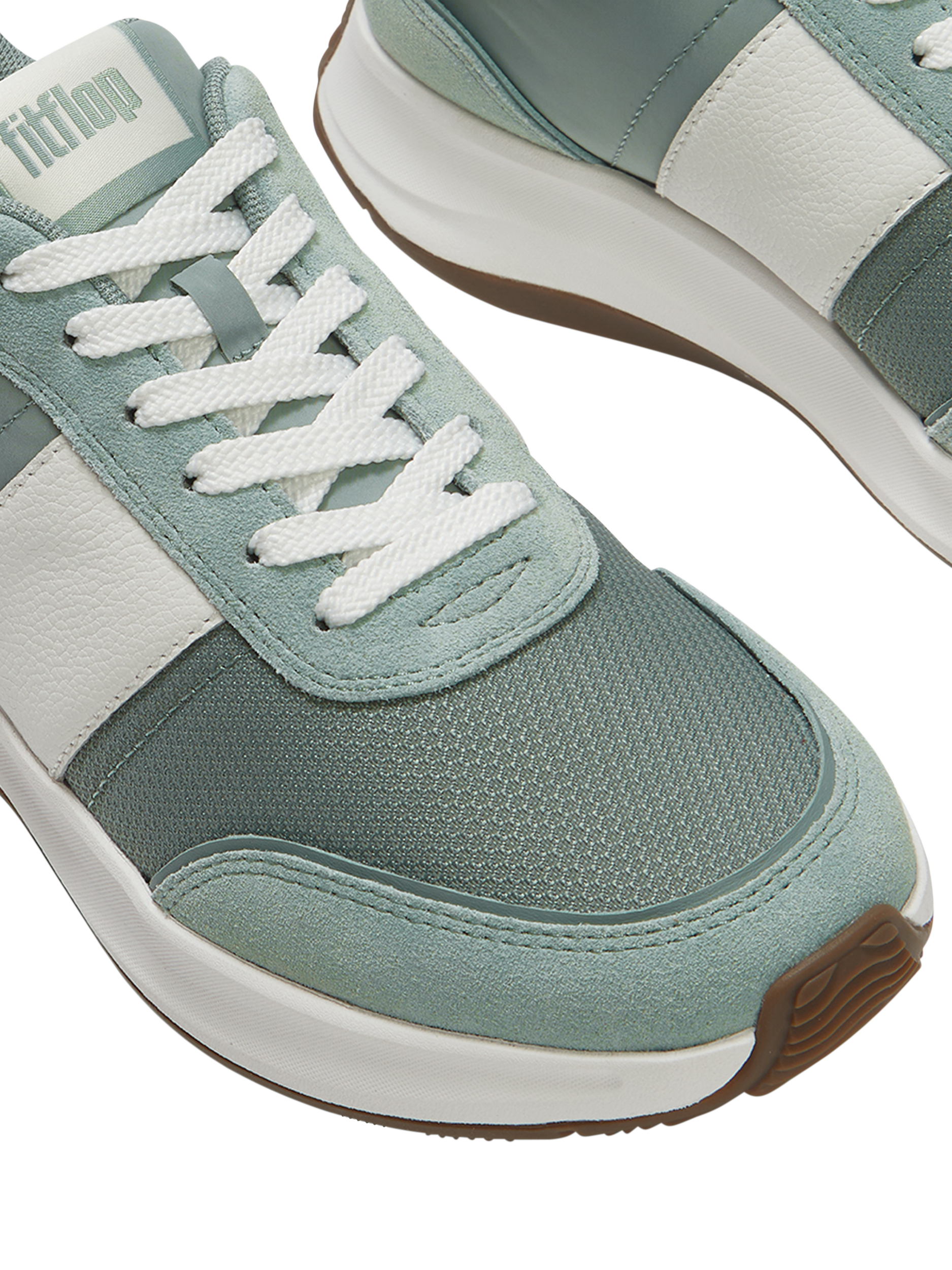 Product image 3 of 4, which shows FitFlop F-Mode Flow Trainers, Frosted Sage, 3