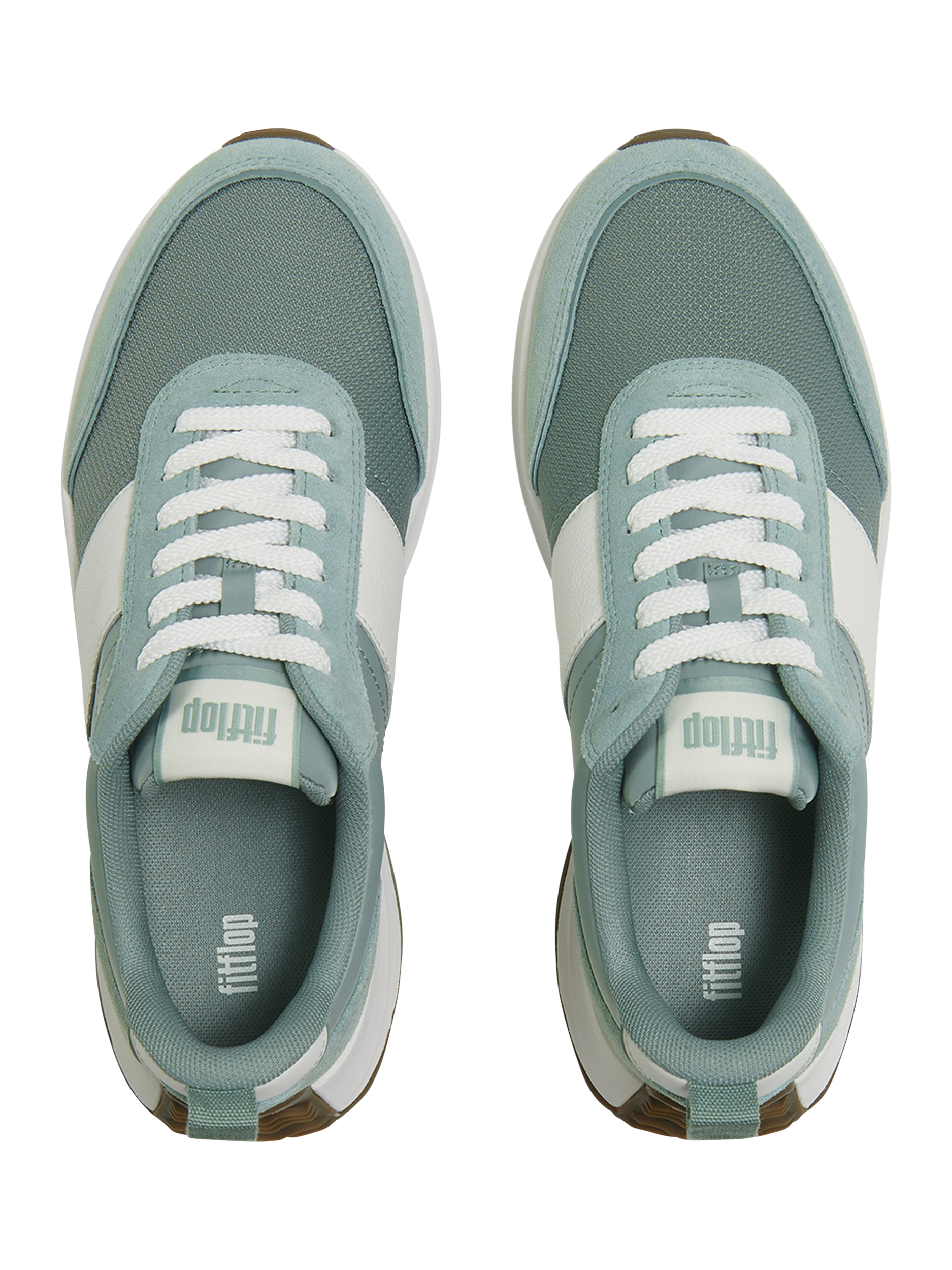 Product image 4 of 4, which shows FitFlop F-Mode Flow Trainers, Frosted Sage, 3