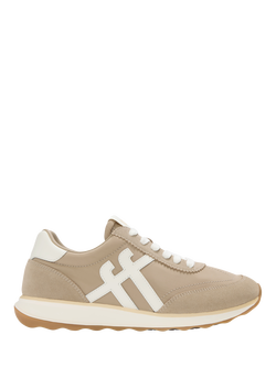 FitFlop Retro-Q Lace Up Trainers, Cappuccino/Cream, Cappuccino/Cream