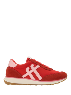 FitFlop Retro-Q Lace Up Trainers, Tomato/Pink, Tomato/Pink