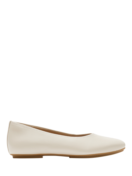 FitFlop Delicato Leather High Cut Ballerina Pumps, Beige, Beige