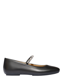 FitFlop Delicato Pearls Leather Mary Janes, Black