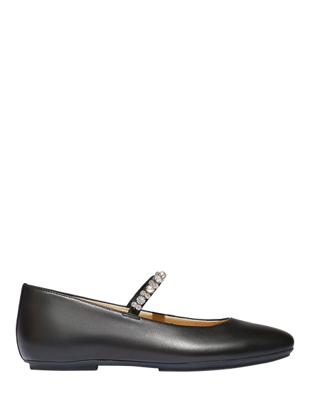FitFlop Delicato Pearls Leather Mary Janes, Black