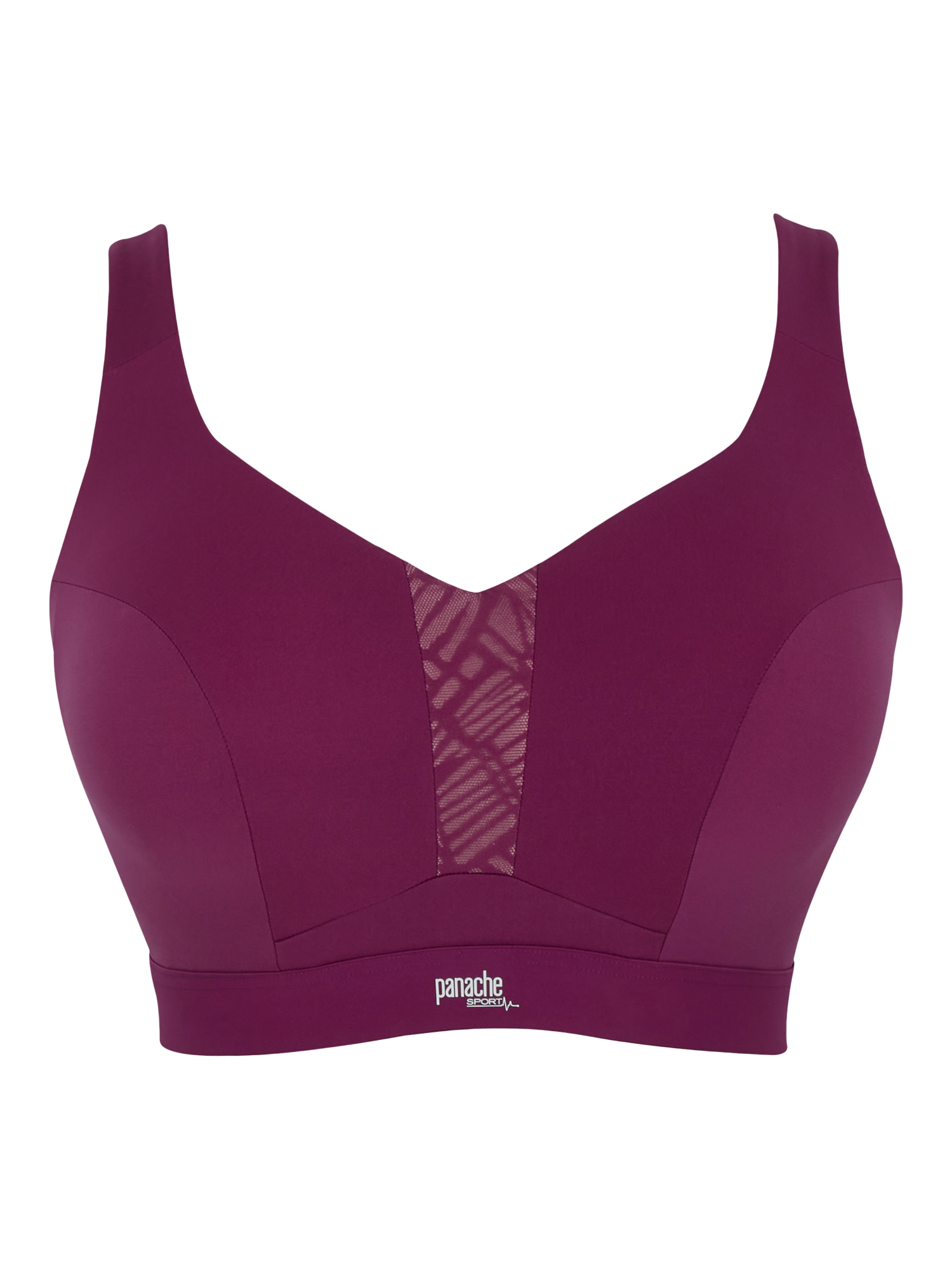 Product image 4 of 5, which shows Panache Endurance Non Padded Underwired Sports Bra, Berry, 28DD