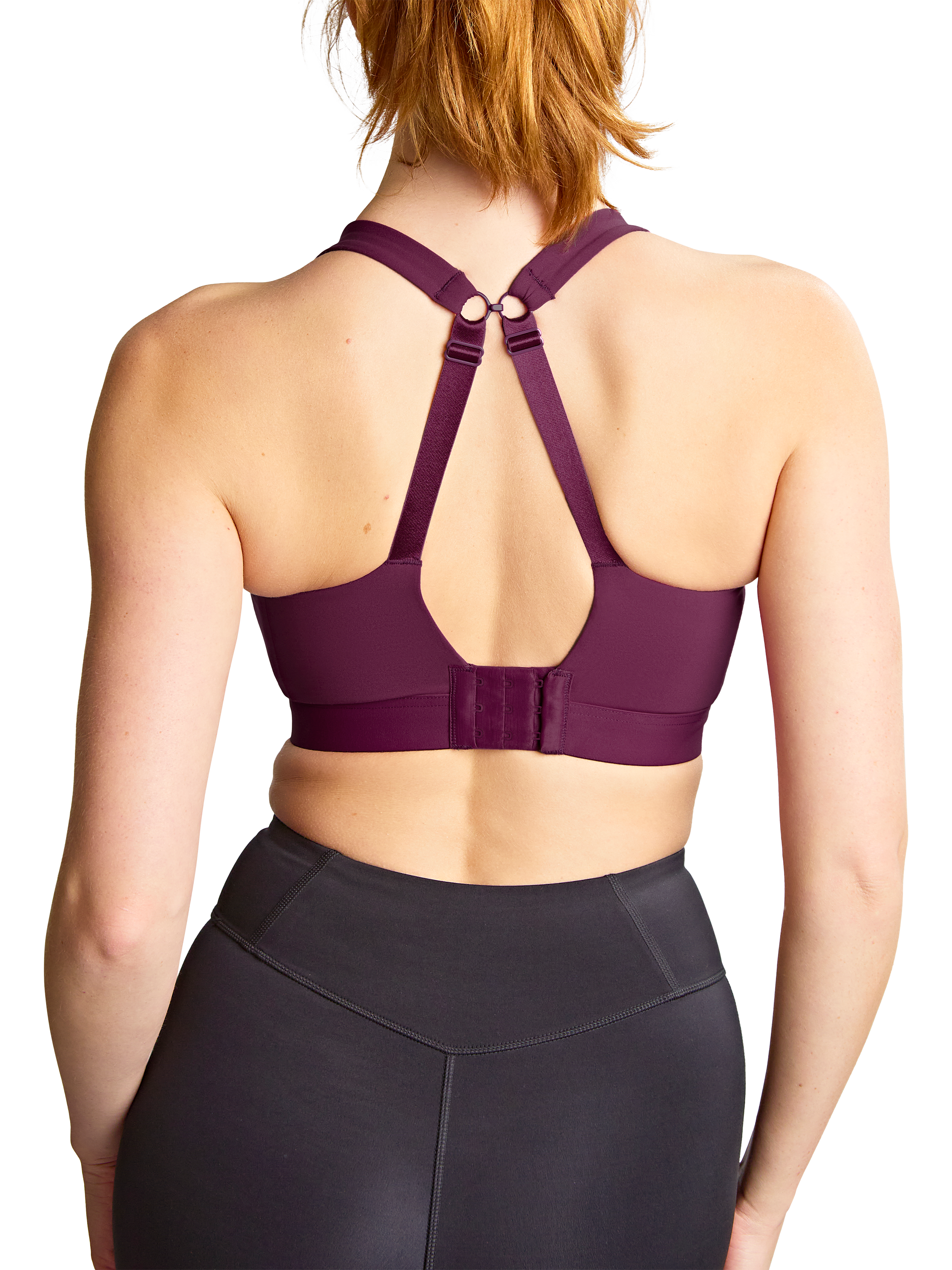 Product image 5 of 5, which shows Panache Endurance Non Padded Underwired Sports Bra, Berry, 28DD