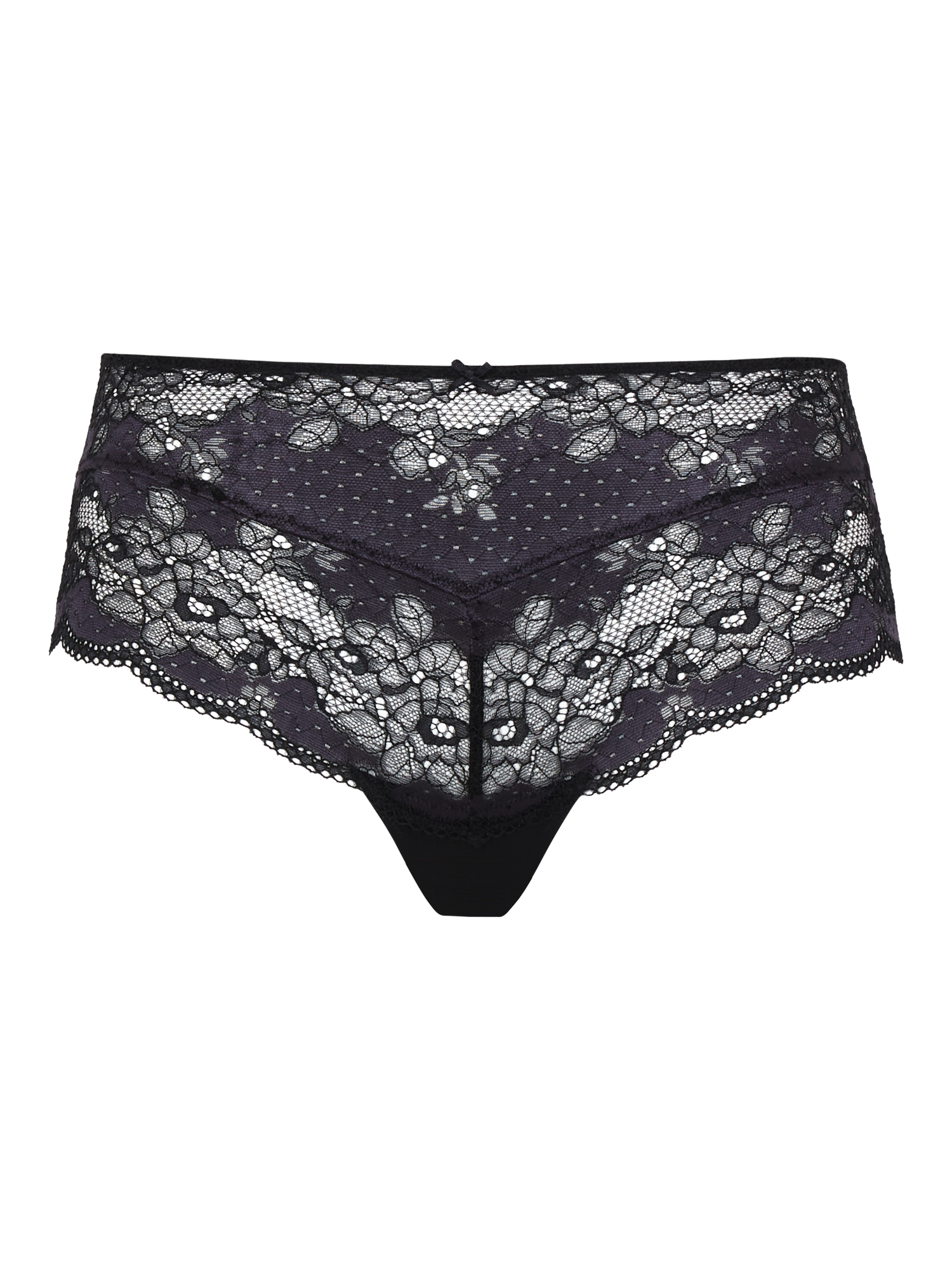 Product image 4 of 4, which shows Panache Clara High Waist Knickers, Black, 20