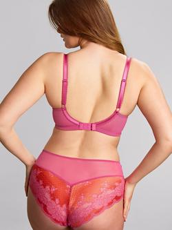 Panache Clara High Waist Knickers - view 2, Pink Papaya