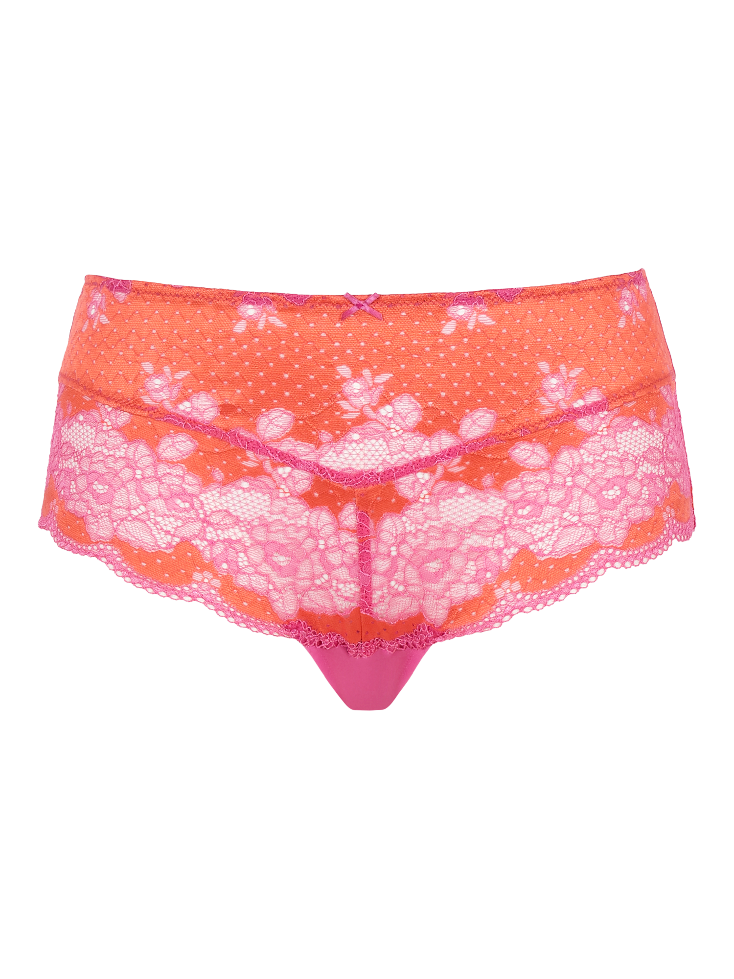 Product image 4 of 4, which shows Panache Clara High Waist Knickers, Pink Papaya, 8