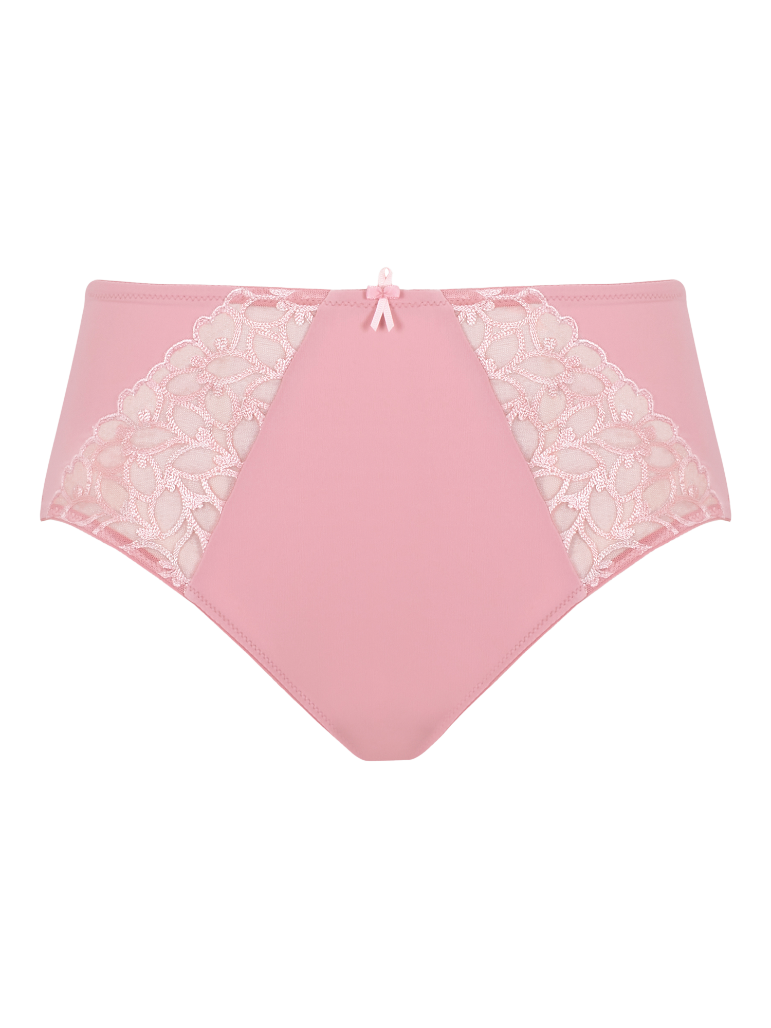 Product image 4 of 4, which shows Panache Cora Deep Lace Panel Briefs, Soft Pink, 18