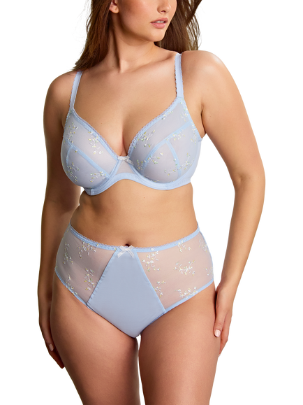 Panache Meadow High Waist Knickers, Blue, Blue