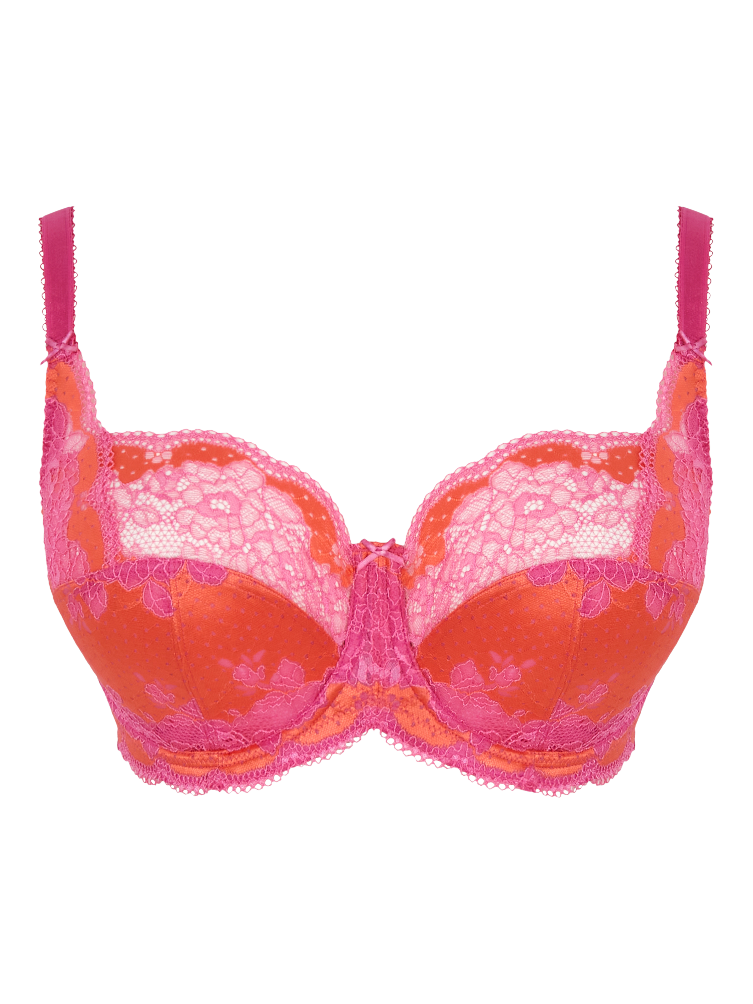 Product image 4 of 4, which shows Panache Clara Full Cup Bra, Pink Papaya, 30D