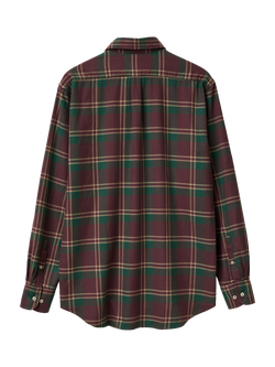 Benetton Cotton Regular Fit Check Flannel Shirt - view 2, Brown