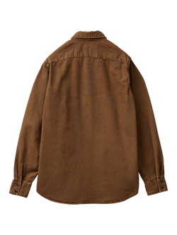Benetton Dyed Regular Fit Long Sleeve Shirt, Brown - view 2, Brown