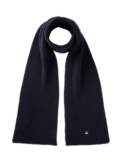Benetton Wool Blend Knitted Scarf, Blue
