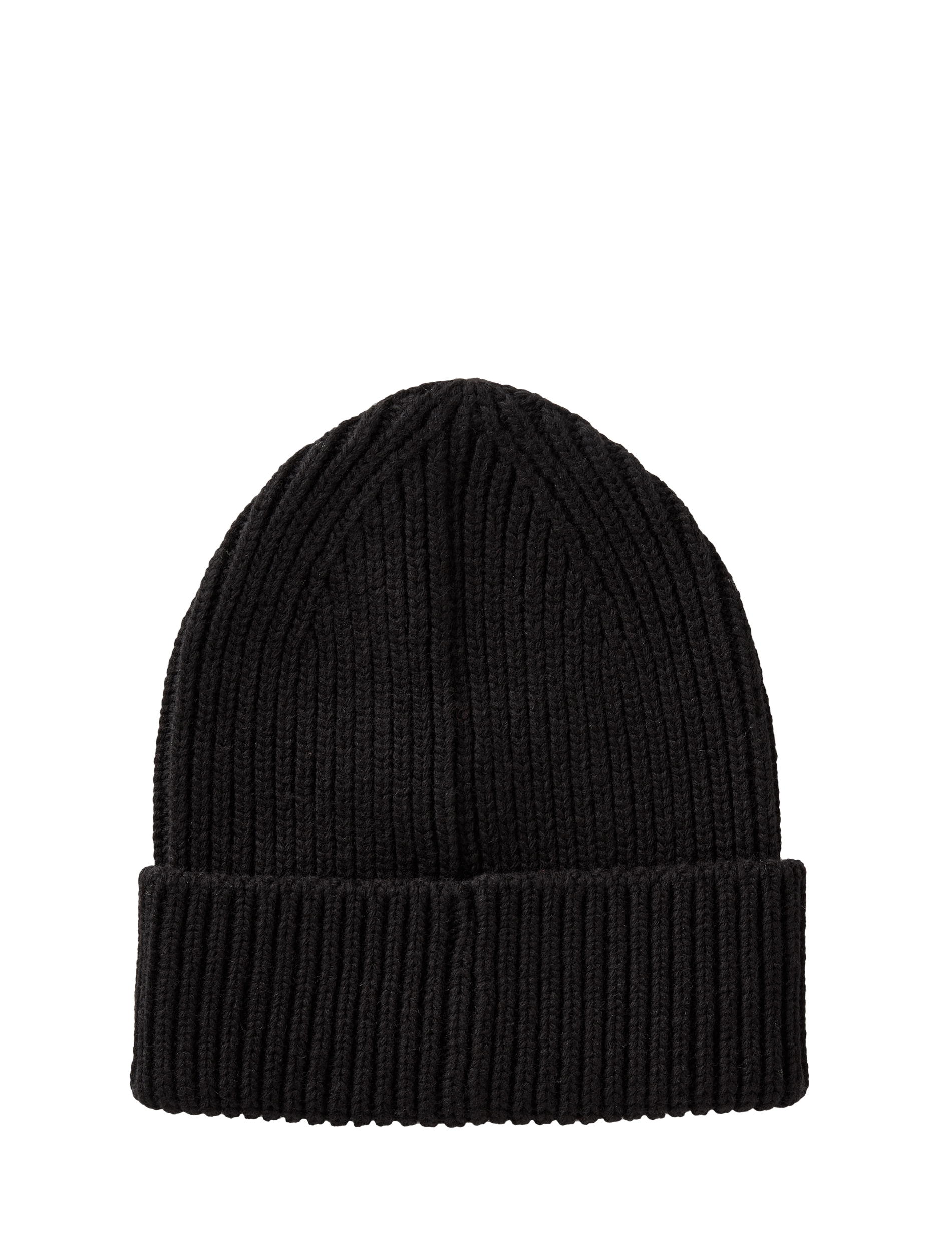 Product image 2 of 3, which shows Benetton Wool Blend Knitted Beanie, Black, S