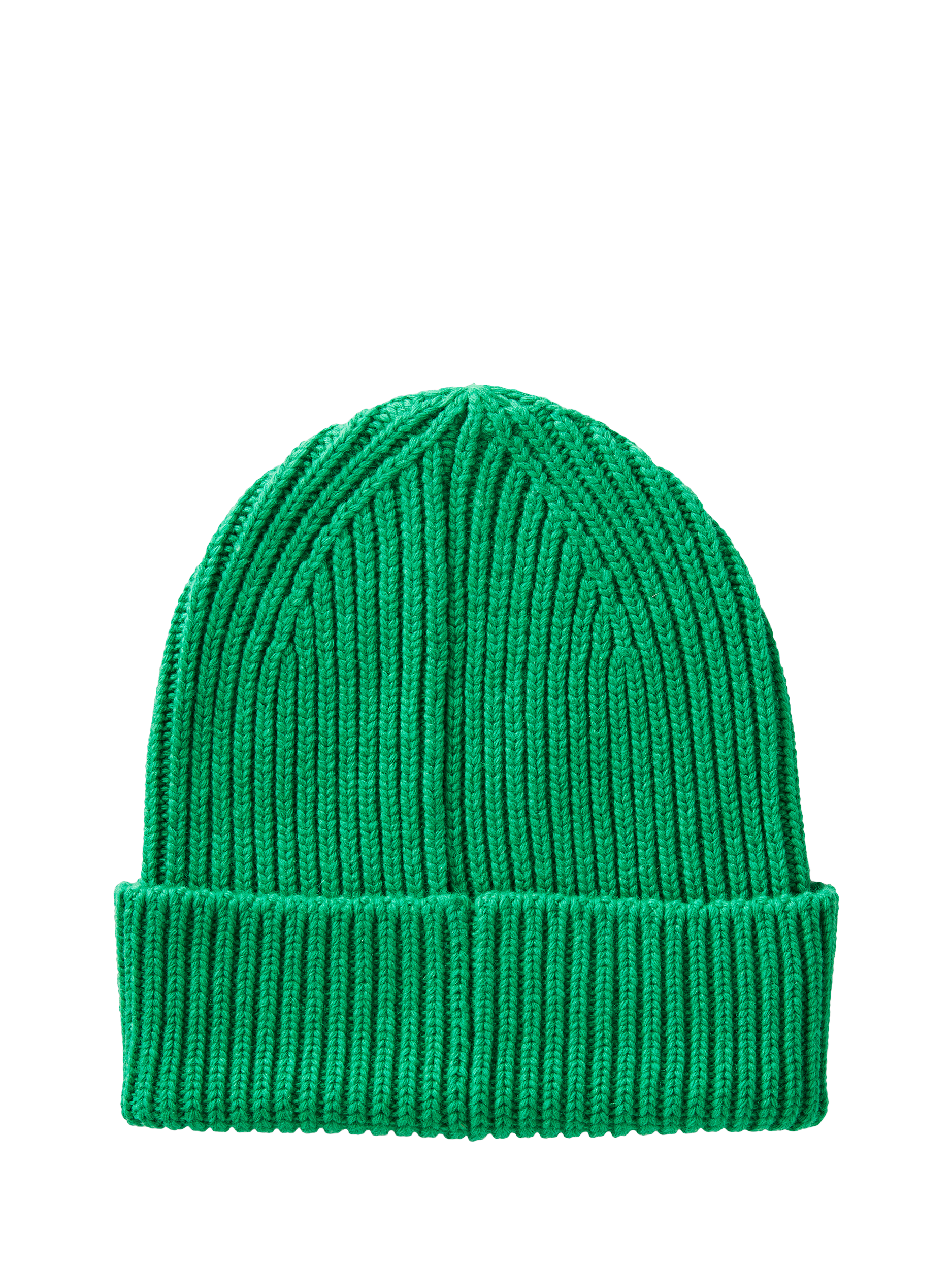 Product image 2 of 3, which shows Benetton Wool Blend Knitted Beanie, Green, S