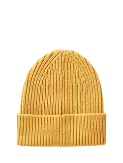 Benetton Wool Blend Knitted Beanie - view 2, Yellow