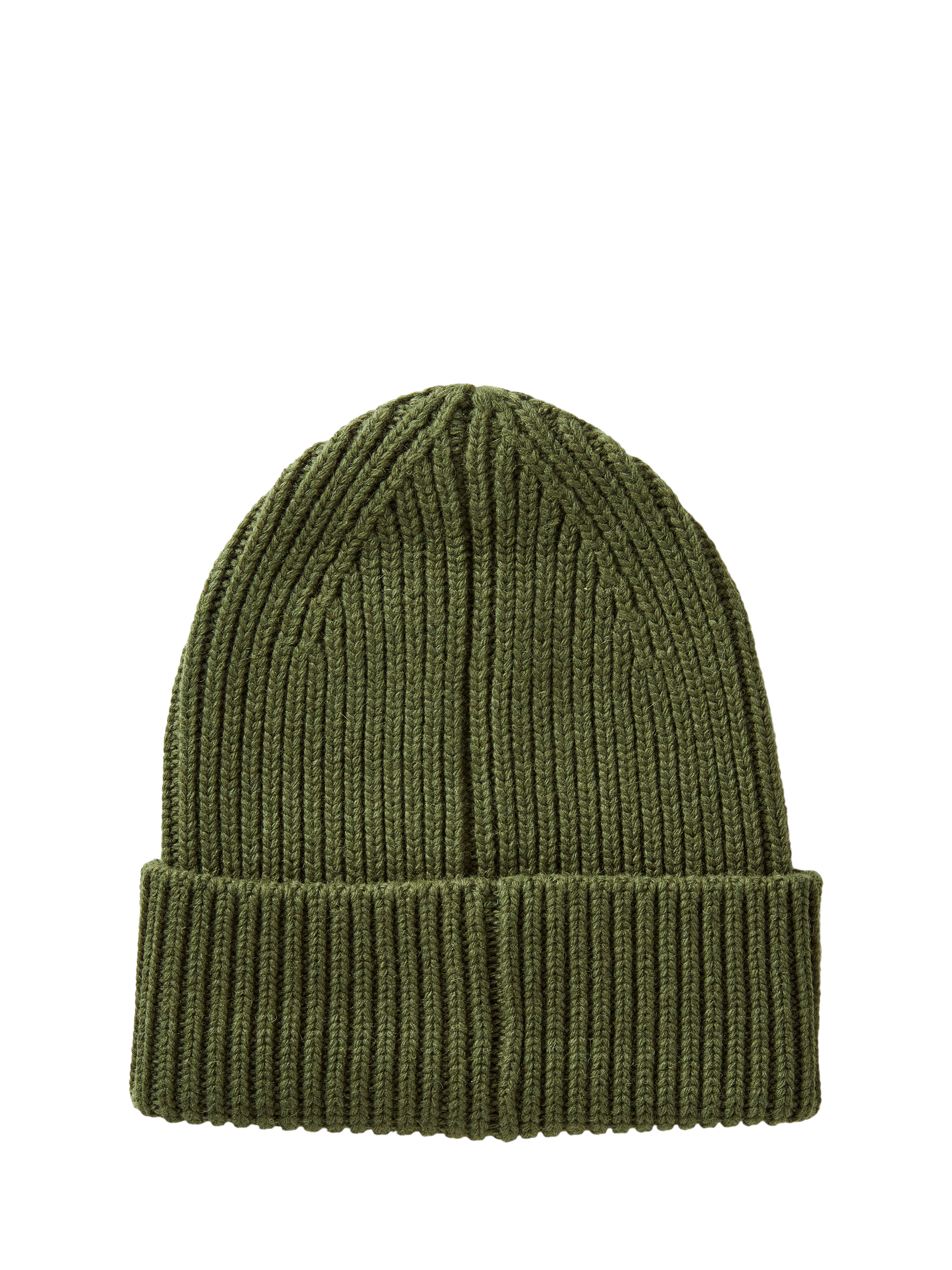 Product image 2 of 3, which shows Benetton Wool Blend Knitted Beanie, Dark Green, S