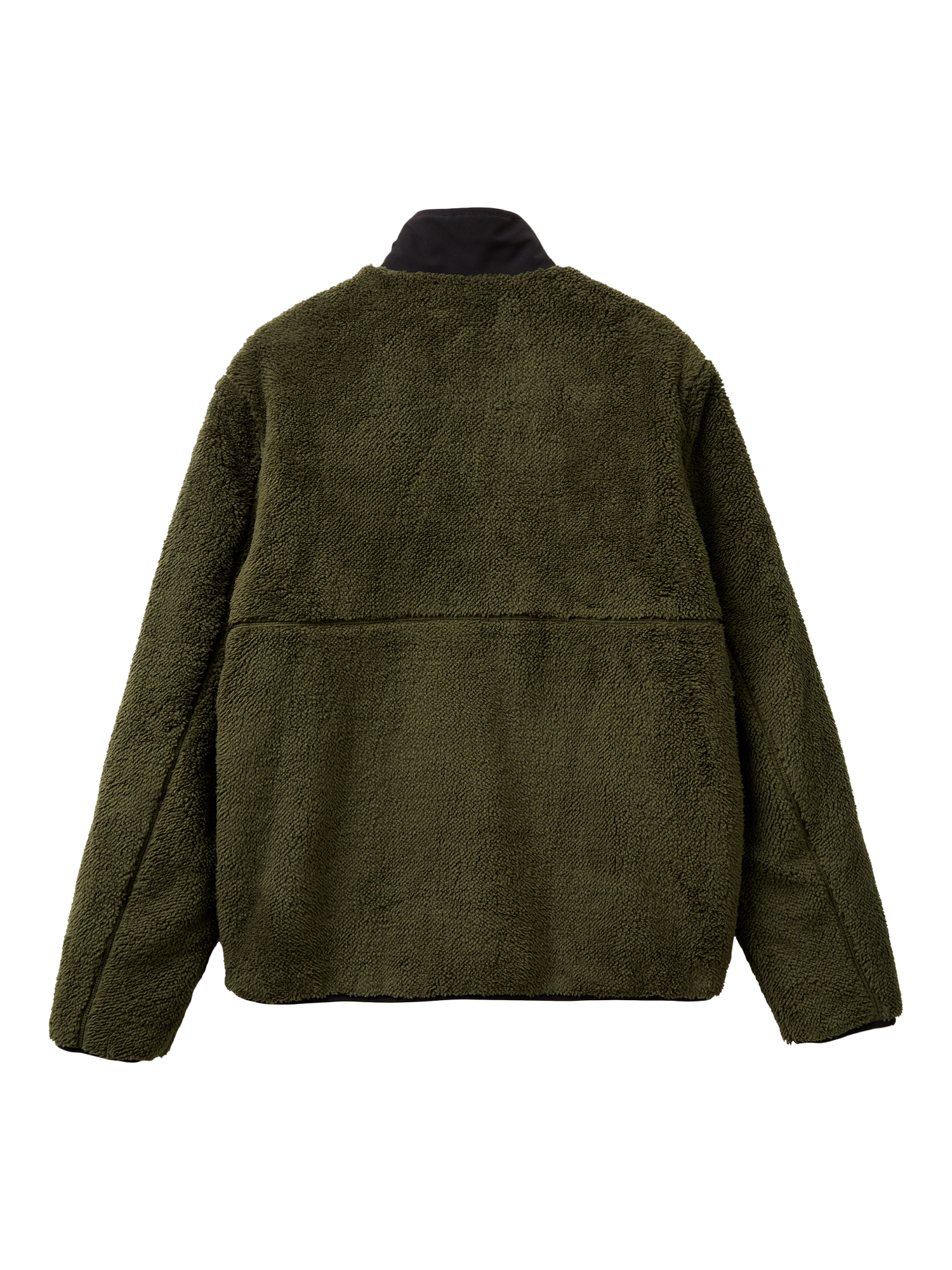 Product image 2 of 3, which shows Benetton Curly Fleece Jacket, Green, S