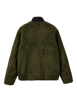 Benetton Curly Fleece Jacket, Green - view 2, Green