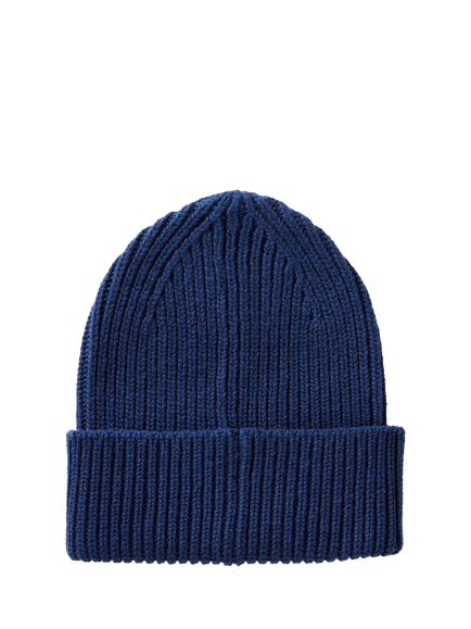 Benetton Wool Blend Knitted Beanie, Blue - view 2, Blue