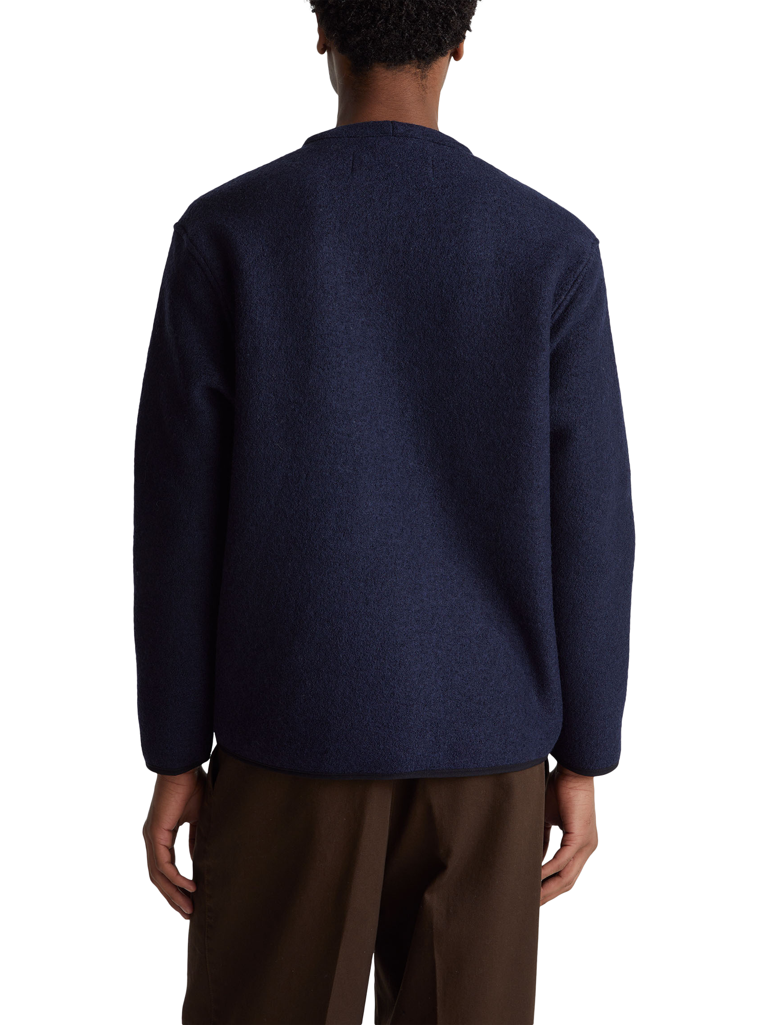 Product image 2 of 6, which shows Benetton Wool Blend Jacket-Style Cardigan, Blue, S