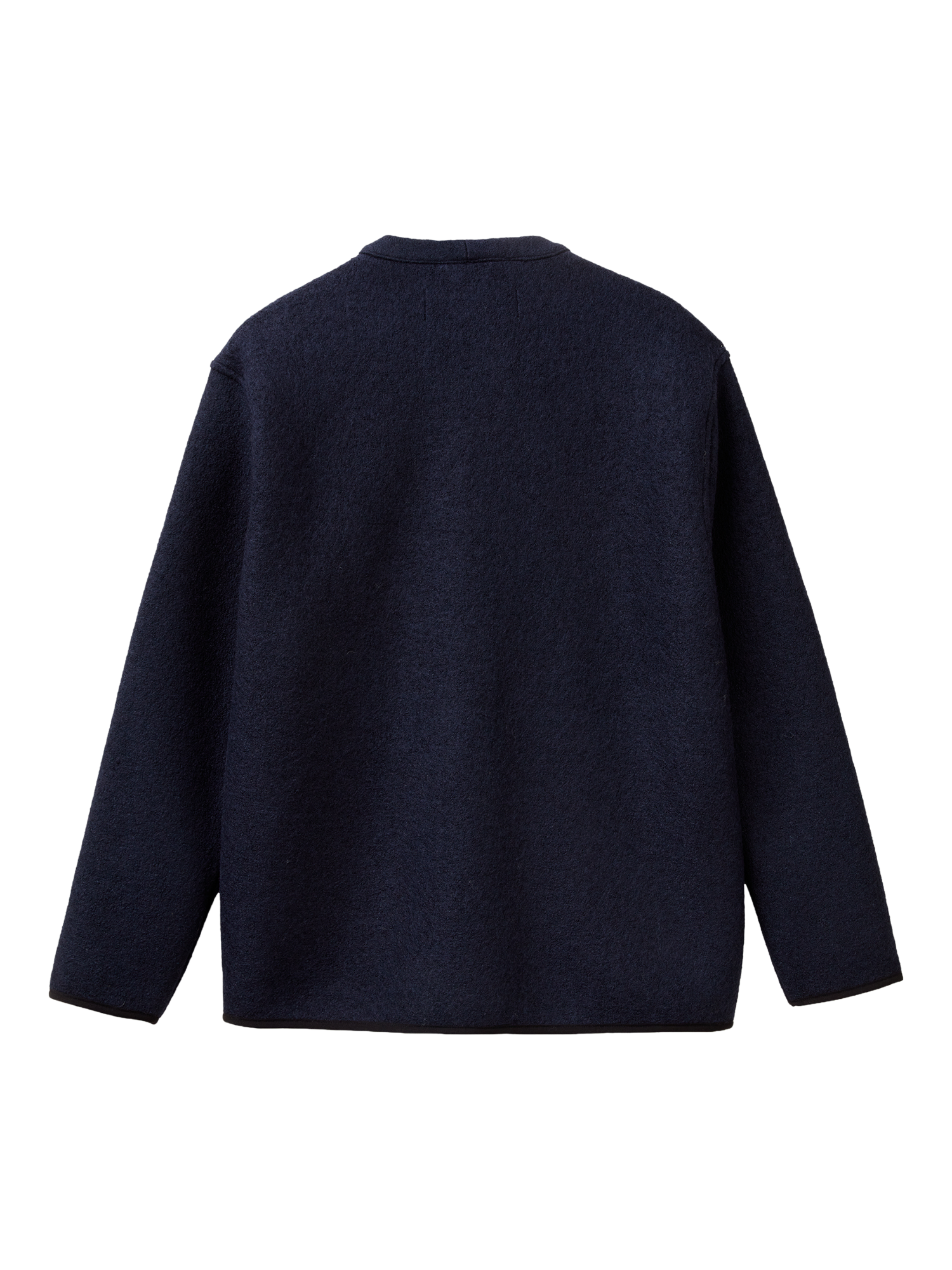 Product image 5 of 6, which shows Benetton Wool Blend Jacket-Style Cardigan, Blue, S