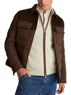 Benetton Collared Padded Jacket, Brown